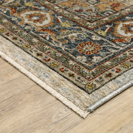 Oriental Weavers Sphinx Aberdeen 1144W Ivory/Blue Rugs - corner detail