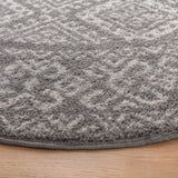 Safavieh Tulum 5'-0" x 5'-0" Rug in Dark Grey / Ivory