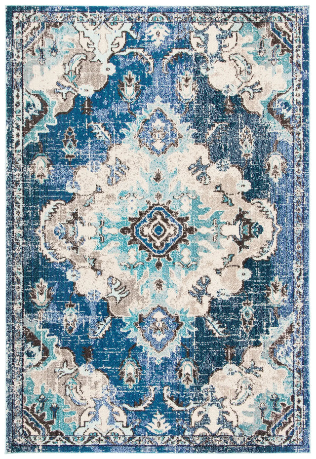 Safavieh Madison 4'-0" x 6'-0" Rug in Navy / Ivory