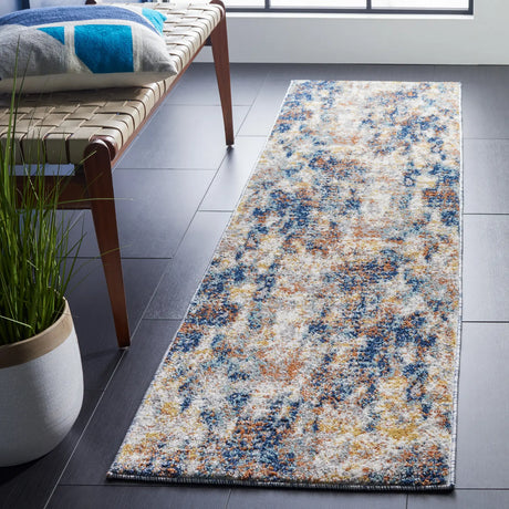 Safavieh Aston 2'-0" x 8'-0" Rug in Navy / Gold