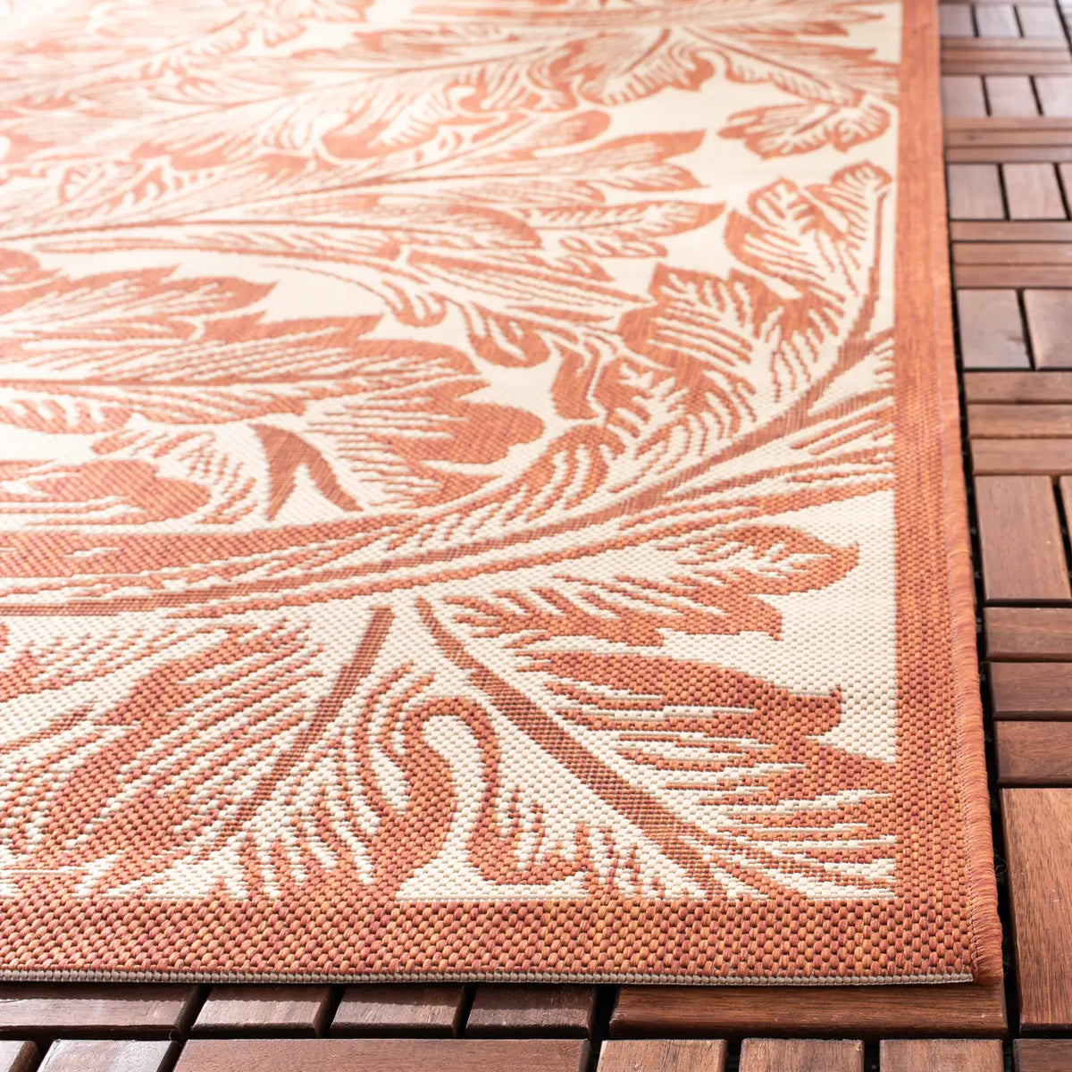 Safavieh Courtyard 5'-3" x 7'-7" Rug in Natural / Terra