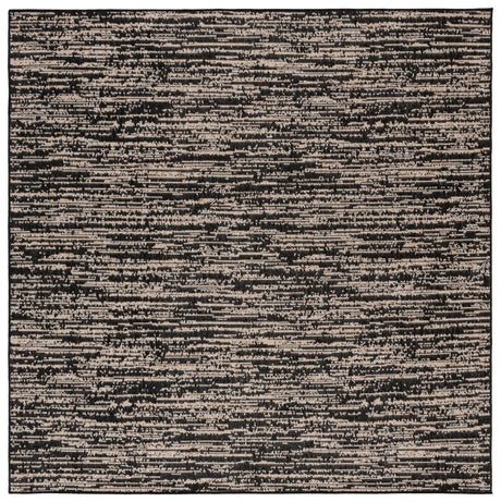 Safavieh Beach House 6'-7" x 6'-7" Rug in Black / Beige