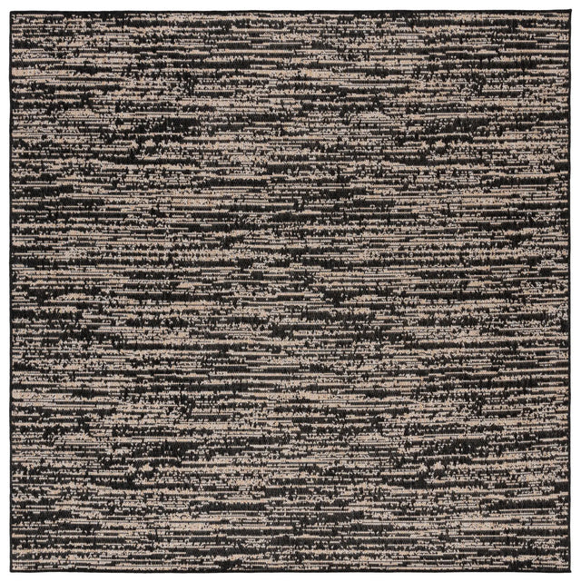 Safavieh Beach House 6'-7" x 6'-7" Rug in Black / Beige