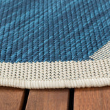 Safavieh Courtyard 5'-3" x 5'-3" Rug in Navy / Beige