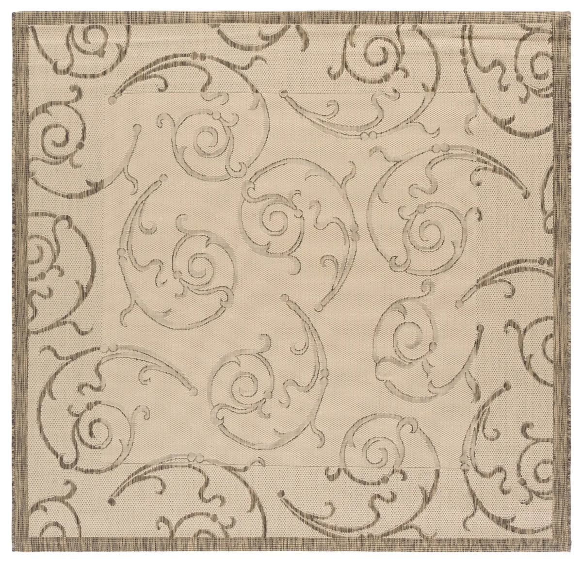 Safavieh Courtyard 6'-7" x 6'-7" Rug in Natural / Brown