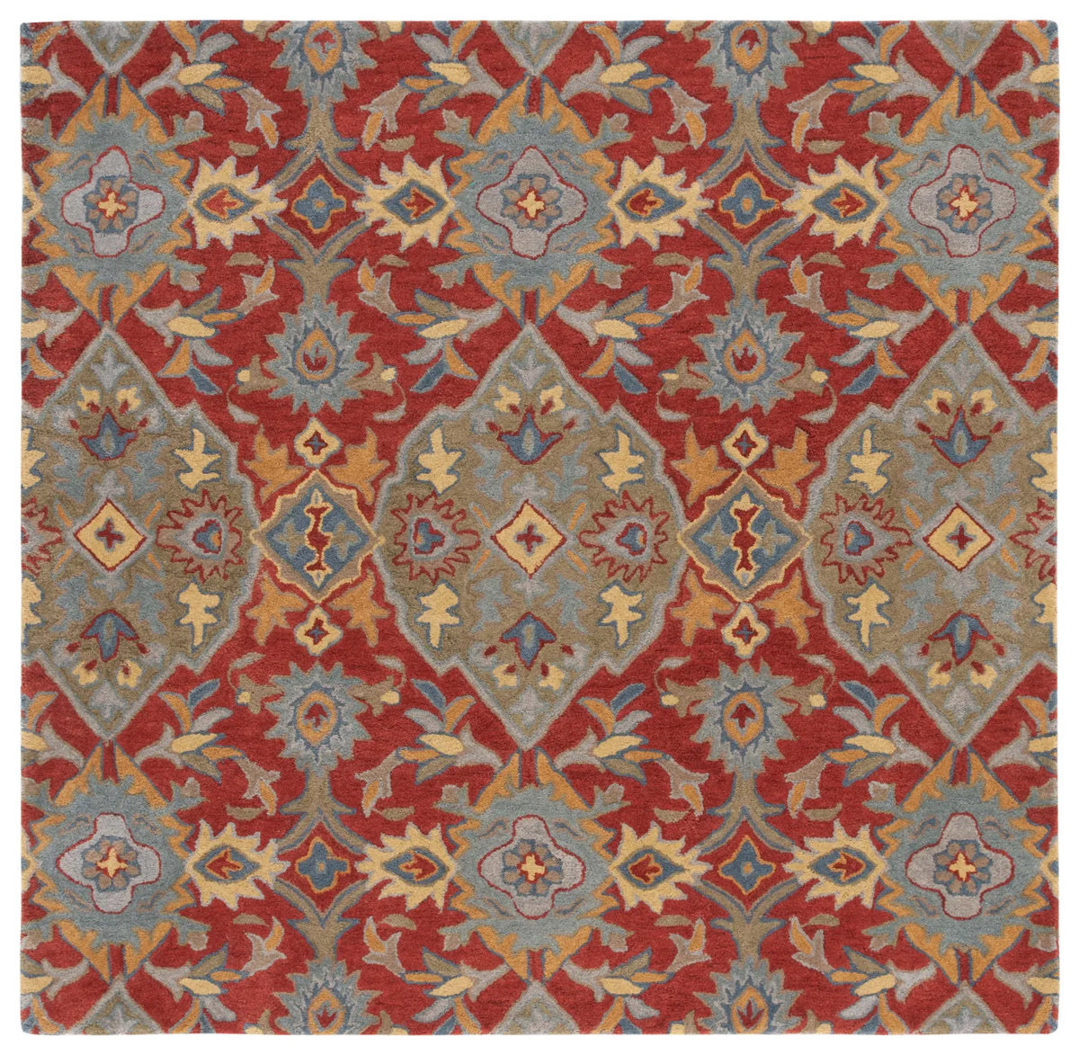 Safavieh Heritage 6'-0" x 6'-0" Rug in Red / Green