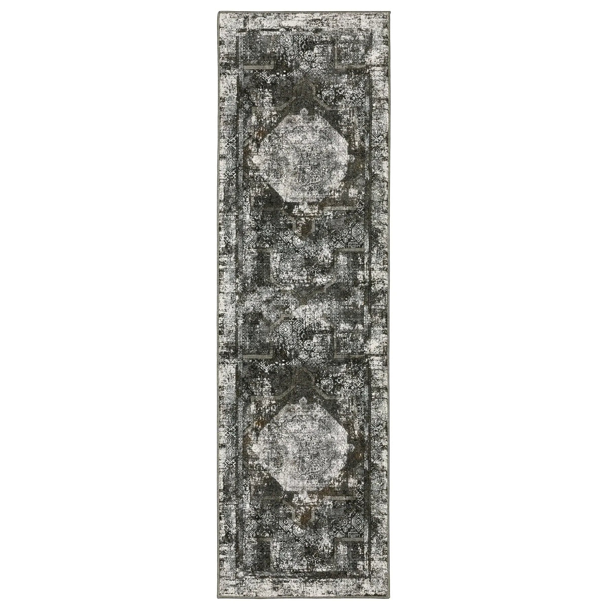 Oriental Weavers Gemini 090O2 Charcoal/ Grey Rug - runner