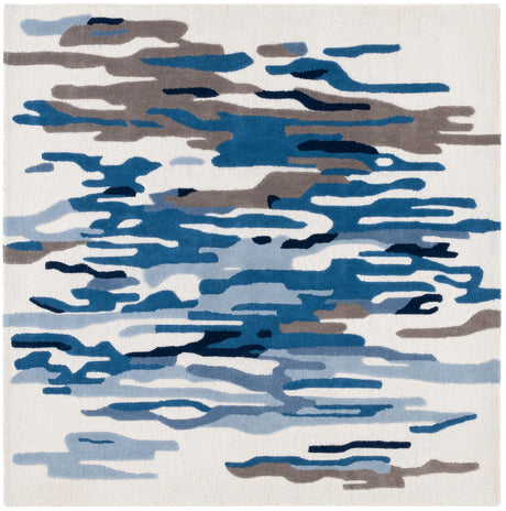Safavieh Rodeo Drive 6'-0" x 6'-0" Rug in Ivory / Blue