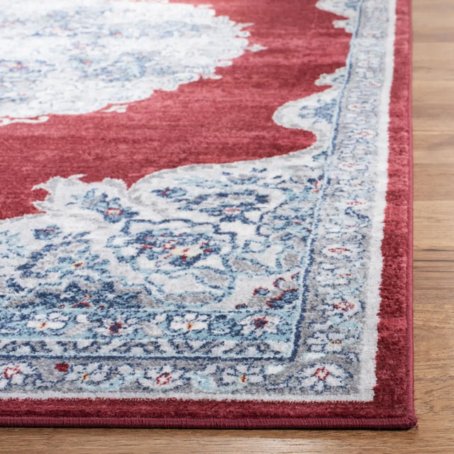 Safavieh Brentwood 4'-0" x 6'-0" Rug in Red / Ivory