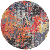 Safavieh Monaco 6'-7" x 6'-7" Rug in Blue / Orange