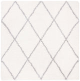 Safavieh Fontana Shag  800 6'-7" x 6'-7" Rug in Cream / Grey