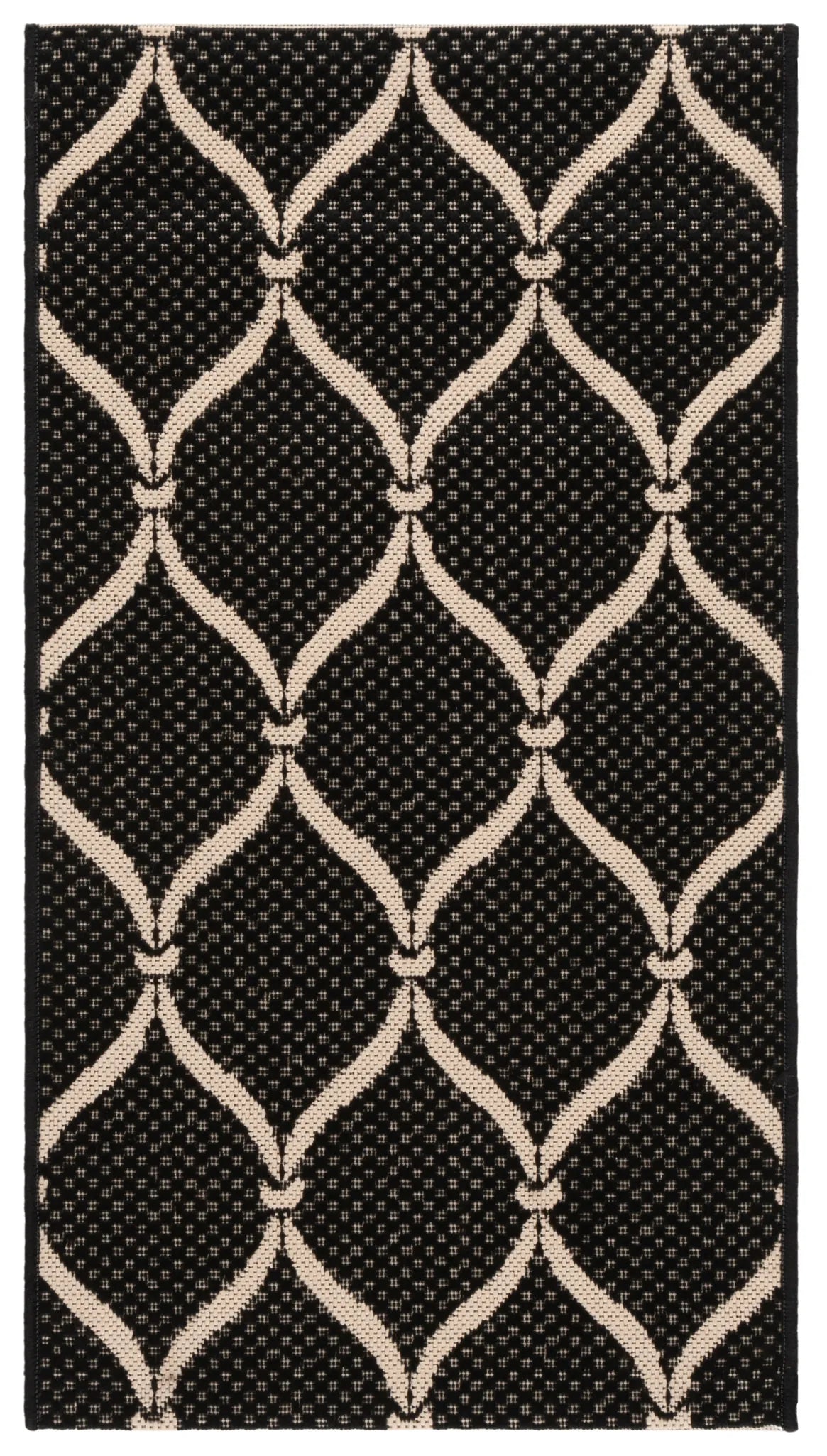 Safavieh Courtyard 2'-0" x 3'-7" Rug in Black / Beige