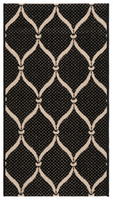 Safavieh Courtyard 2'-0" x 3'-7" Rug in Black / Beige