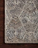 Loloi Prescott Pre-01 Fawn Rugs - corner on wood