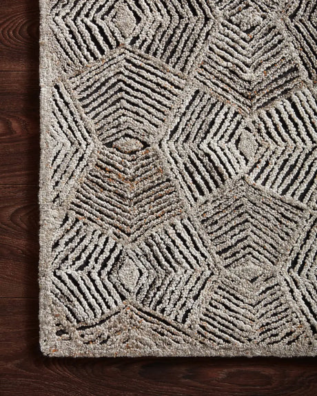 Loloi Prescott Pre-01 Fawn Rugs - corner on wood