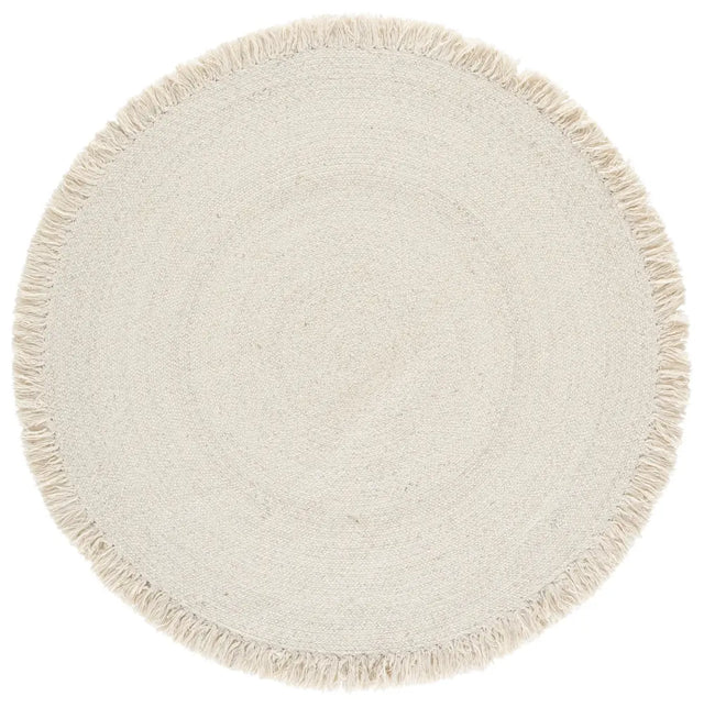 Safavieh Braided 5'-0" x 5'-0" Rug in Silver / Ivory