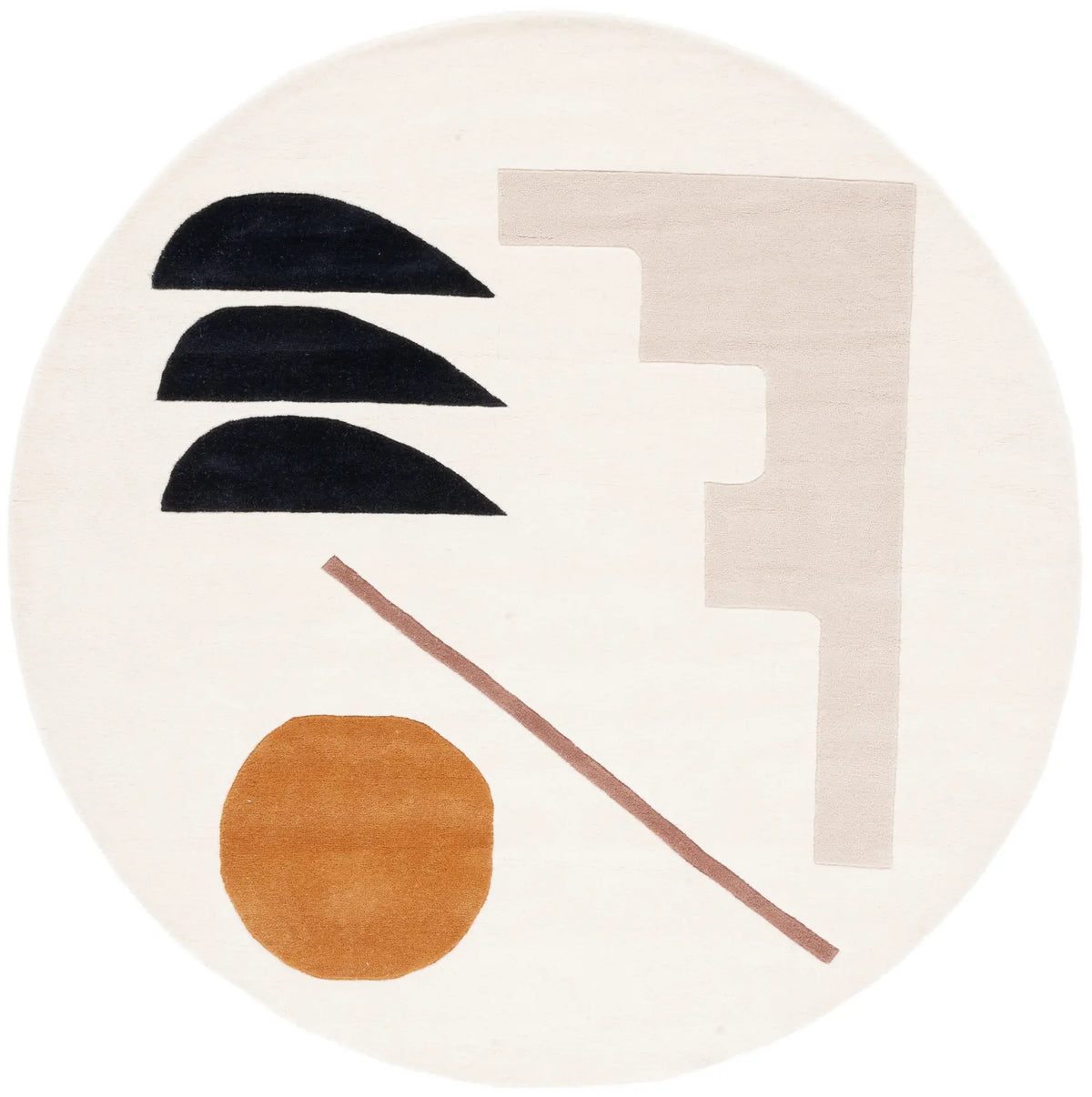Safavieh Fifth Avenue 5'-0" x 5'-0" Rug in Ivory / Brown