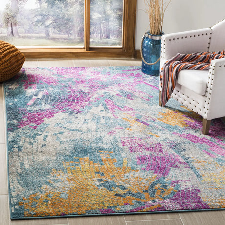 Safavieh Madison 200 4'-0" x 6'-0" Rug in Blue / Multi