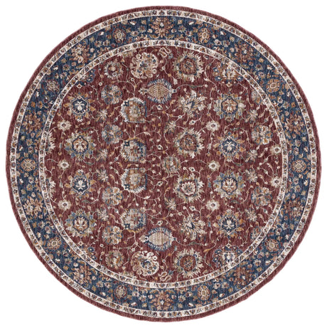 Safavieh Heirloom 700 6'-7" x 6'-7" Rug in Rust / Navy