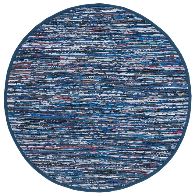 Safavieh Rag Rug 6'-0" x 6'-0" Rug in Blue / Multi