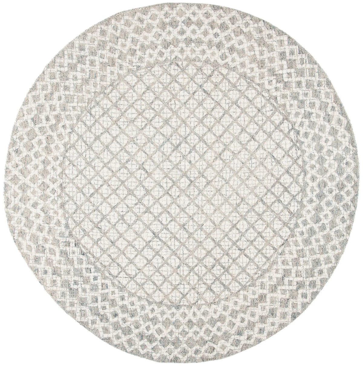 Safavieh Abstract 6'-0" x 6'-0" Rug in Ivory / Grey
