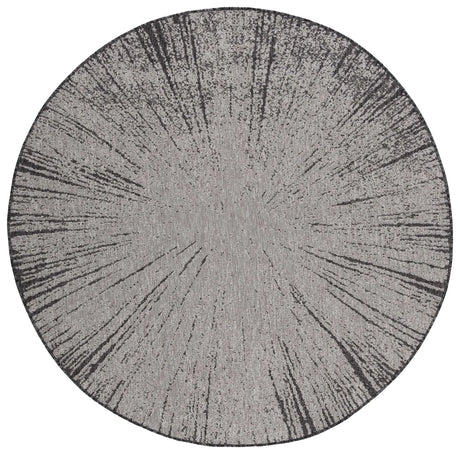 Safavieh Courtyard 6'-7" x 6'-7" Rug in Beige / Black