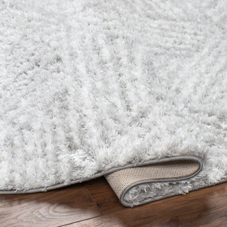 Surya Cloudy Shag Cdg-2320 Off-White, Light Silver, Light Grey, Pale Slate Rug.