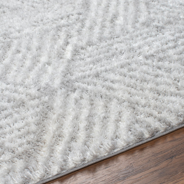 Surya Cloudy Shag Cdg-2320 Off-White, Light Silver, Light Grey, Pale Slate Rug.