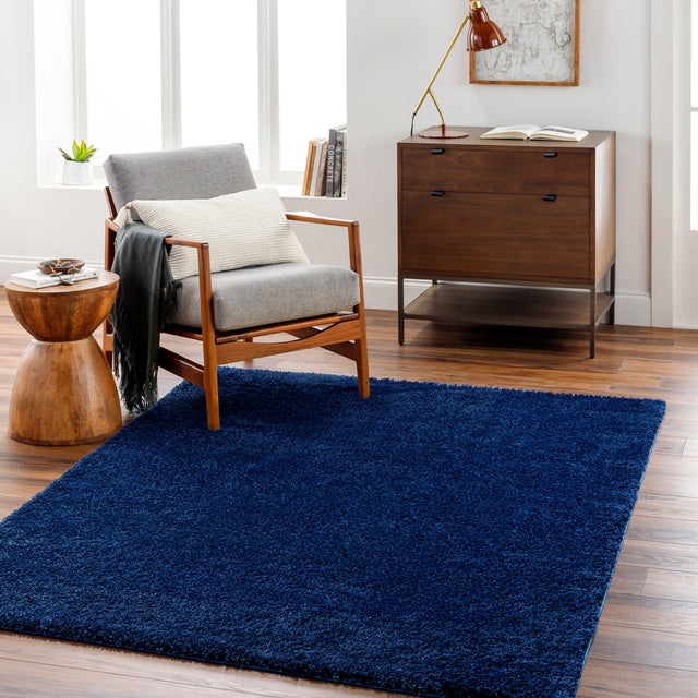 Surya Cloudy Shag Cdg-2326 Marine Blue, Midnight Blue Rug.