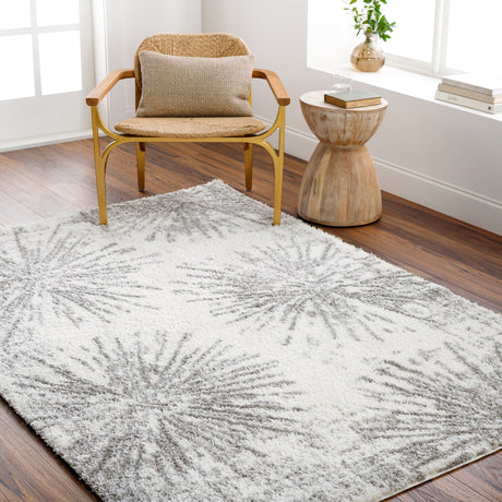 Surya Cloudy Shag Cdg-2327 Off-White, Light Silver, Light Grey, Pale Slate, Silver Rug.