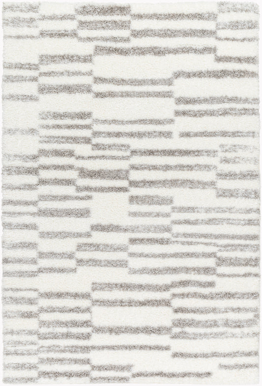 Surya Cloudy Shag Cdg-2328 Off-White, Light Silver, Pale Slate, Metallic - Silver, Ash Area Rug