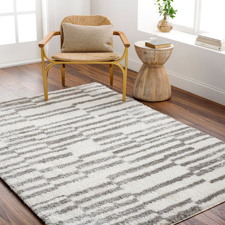 Surya Cloudy Shag Cdg-2328 Off-White, Light Silver, Pale Slate, Metallic - Silver, Ash Rug.