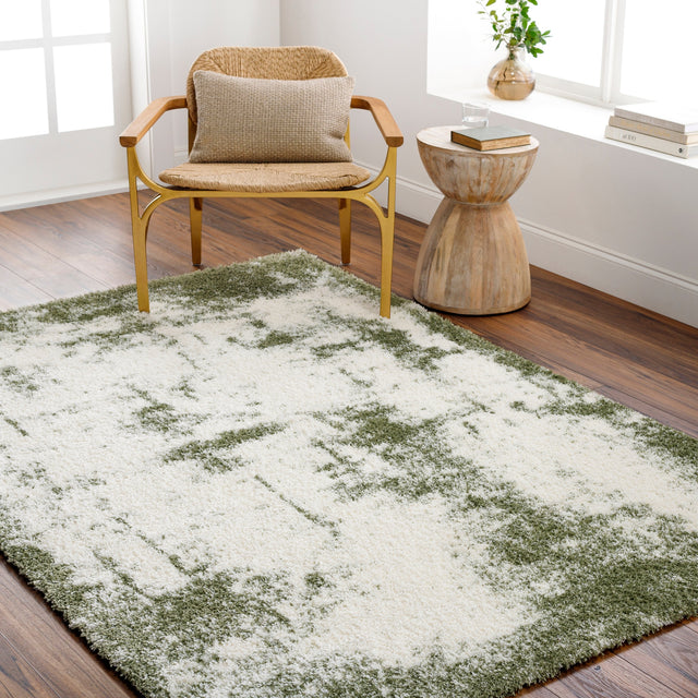 Surya Cloudy Shag Cdg-2329 Light Grey, Sage, Ash Rug.