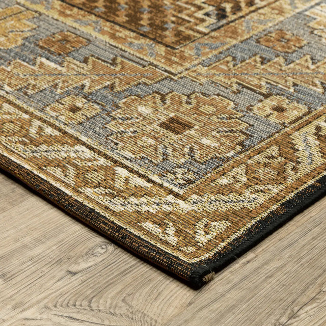 Oriental Weavers Sphinx Naples 1441X Blue Rugs - corner detail
