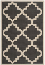 Safavieh Courtyard 5'-3" x 7'-7" Rug in Black / Beige