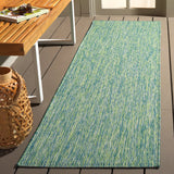 Safavieh Courtyard 2'-3" x 10'-0" Rug in Green / Blue
