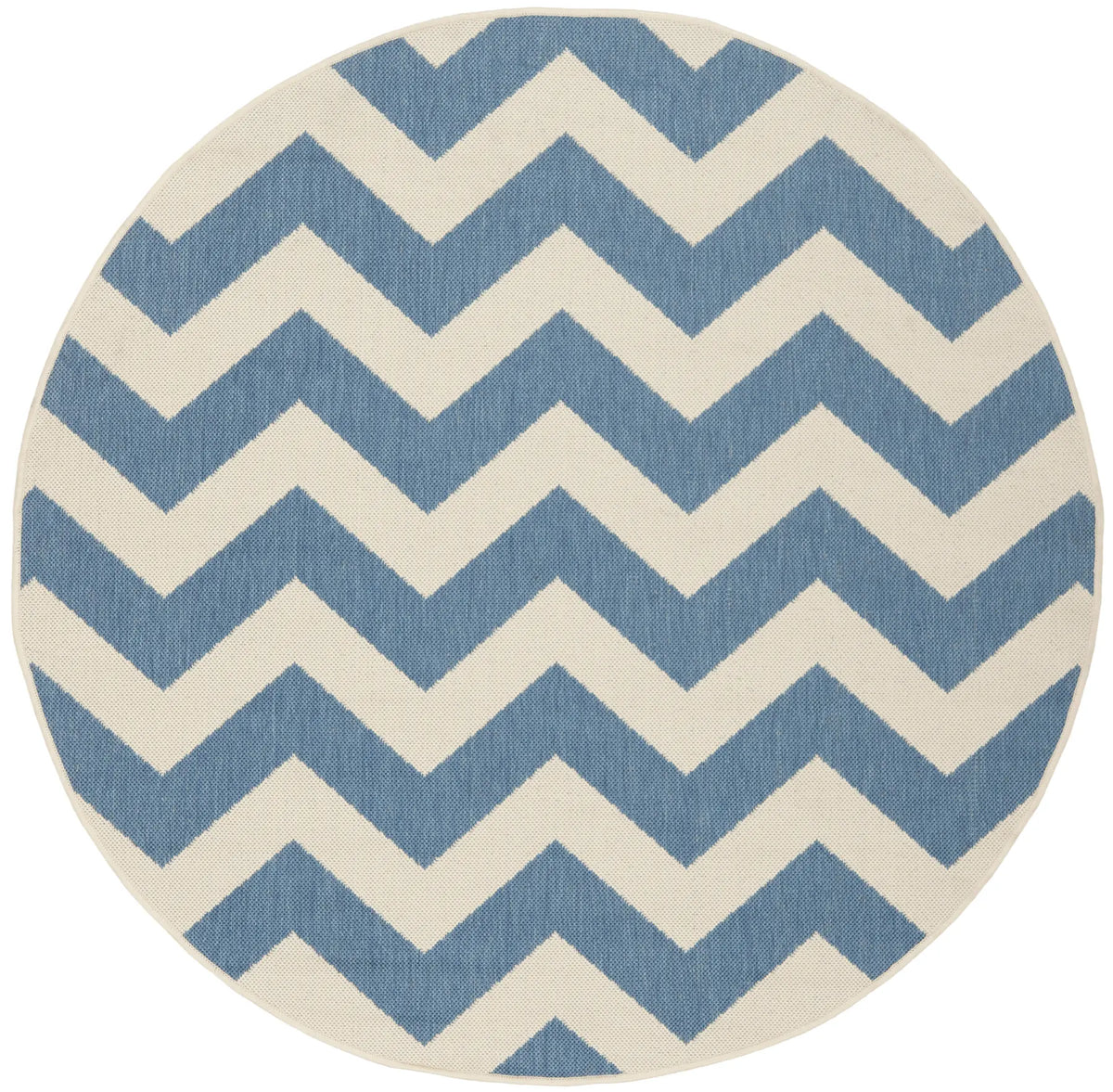 Safavieh Courtyard 5'-3" x 5'-3" Rug in Blue / Beige