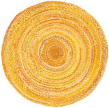 Safavieh Braided 4'-0" x 4'-0" Rug in Gold