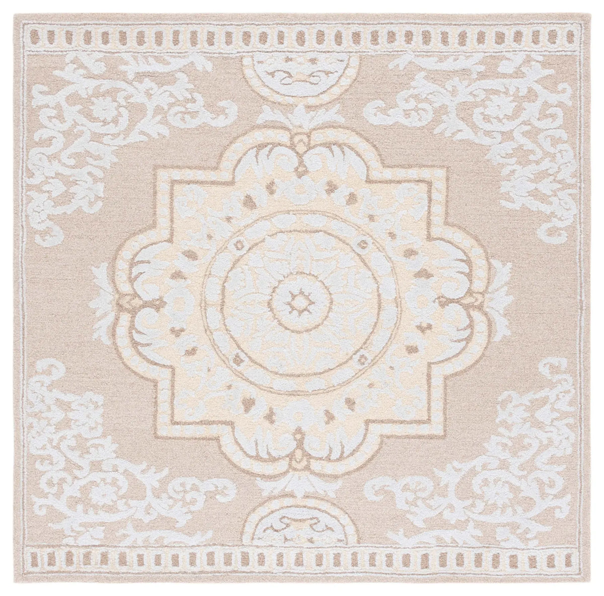 Safavieh Abstract 6'-0" x 6'-0" Rug in Ivory / Beige