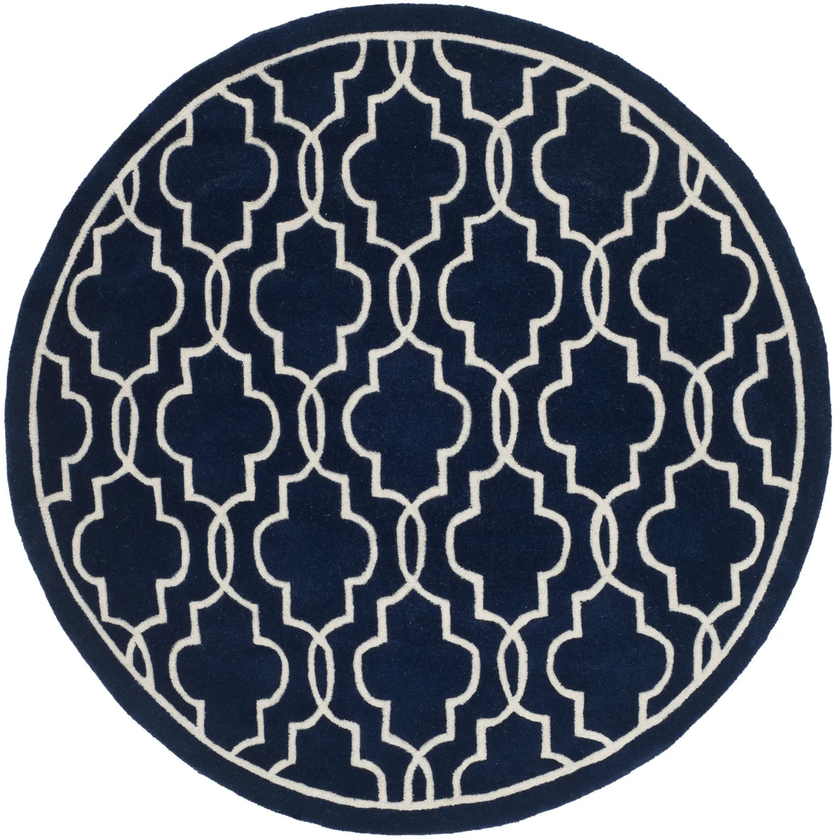 Safavieh Chatham 5'-0" x 5'-0" Rug in Dark Blue / Ivory