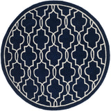 Safavieh Chatham 5'-0" x 5'-0" Rug in Dark Blue / Ivory