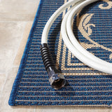 Safavieh Courtyard 4'-0" x 5'-7" Rug in Navy / Beige
