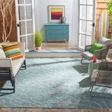 Safavieh Courtyard 8'-0" x 10'-0" Rug in Aqua / Grey