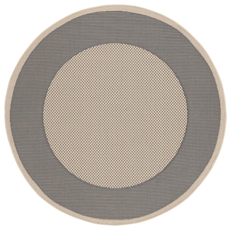 Safavieh Courtyard 5'-3" x 5'-3" Rug in Grey / Cream