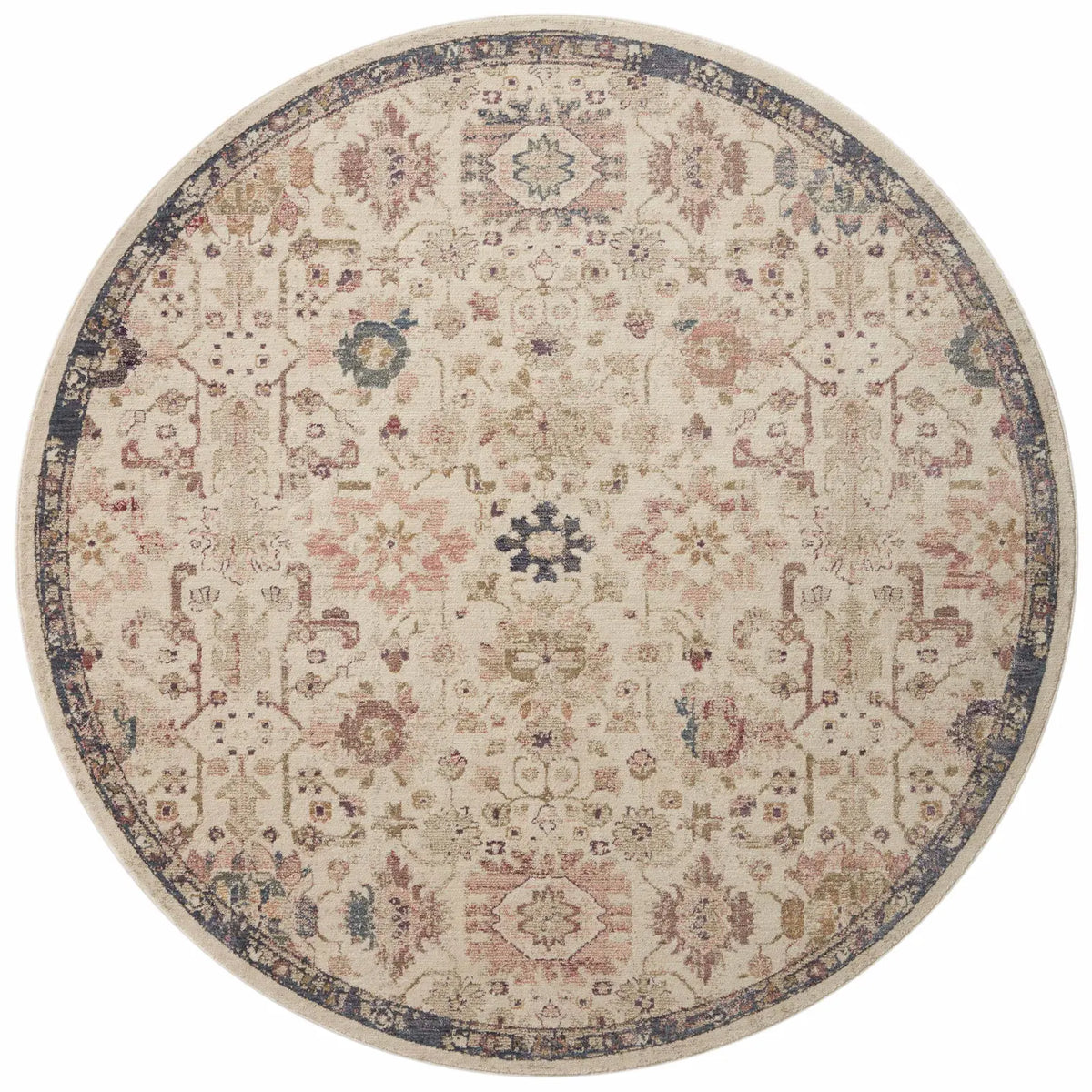 Loloi Giada Gia-04 Ivory/Multi Rugs - round flat