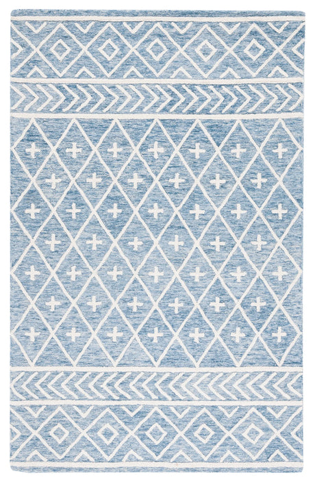 Safavieh Metro 4'-0" x 6'-0" Rug in Blue / Ivory
