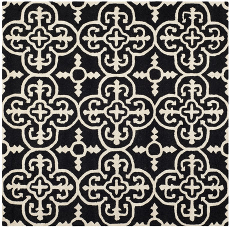 Safavieh Cambridge 6'-0" x 6'-0" Rug in Black / Ivory