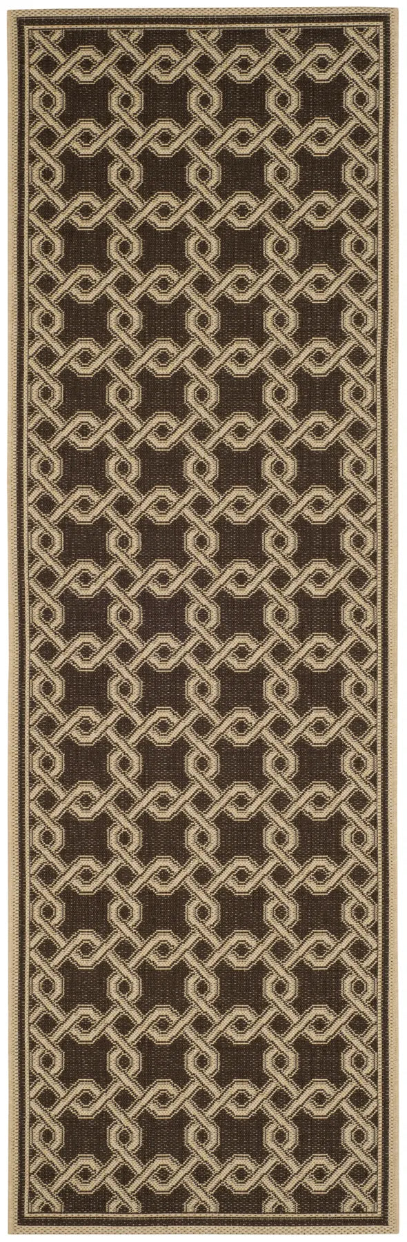 Safavieh Martha Stewart 2'-7" x 8'-2" Rug in Chocolate / Cream