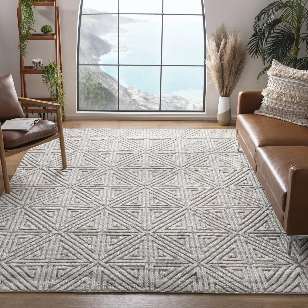 Safavieh Natural Fiber 8'-0" x 10'-0" Rug in Grey / Ivory