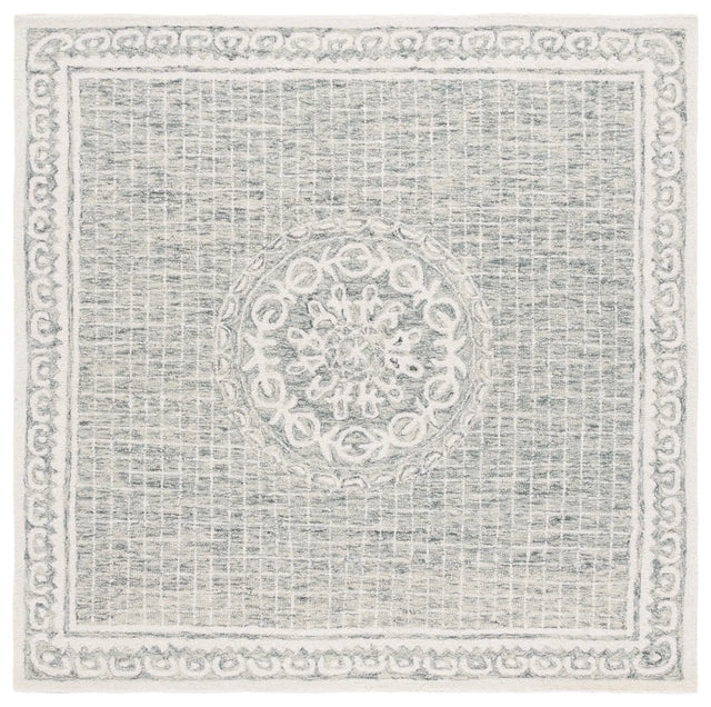 Safavieh Ebony 6'-0" x 6'-0" Rug in Grey / Ivory